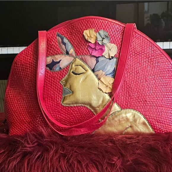 VINTAGE LYELLA ART DECO X-LG TOTE - Picture 1 of 6